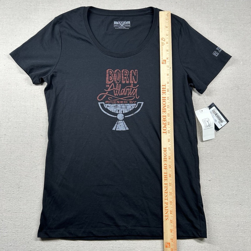 Levelwear Shirt Womens L Golf Atlanta Tour Championship East Lake Solid Black - Picture 7 of 10